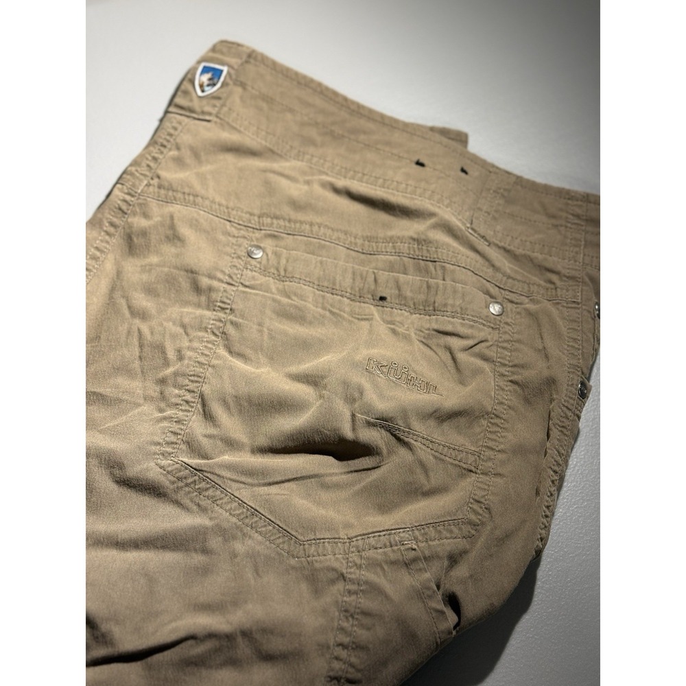 Kuhl Kontra Pants Mens 36x34 (36x32) Brown Lightweight Hiking Outdoors